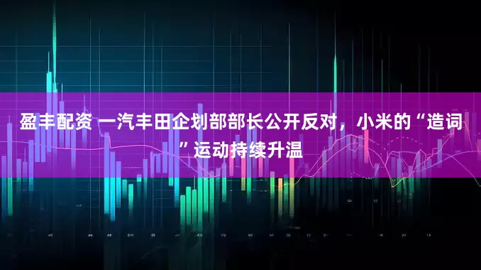 盈丰配资 一汽丰田企划部部长公开反对，小米的“造词”运动持续升温