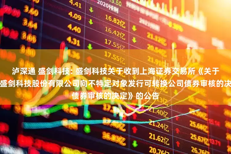 泸深通 盛剑科技: 盛剑科技关于收到上海证券交易所《关于终止对上海盛剑科技股份有限公司向不特定对象发行可转换公司债券审核的决定》的公告