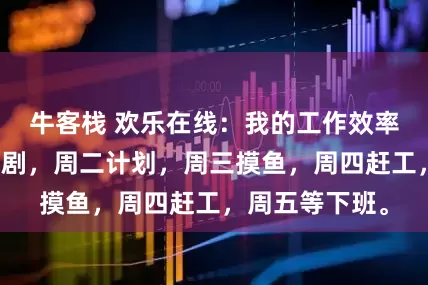 牛客栈 欢乐在线：我的工作效率曲线：周一看剧，周二计划，周三摸鱼，周四赶工，周五等下班。